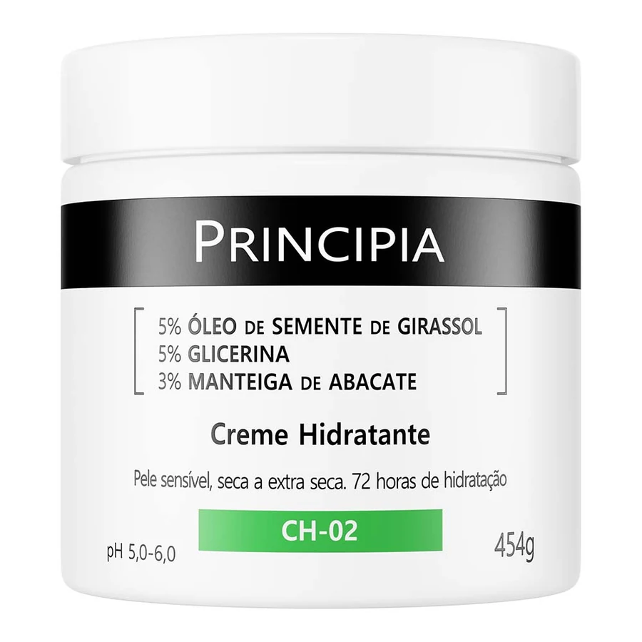 Creme Hidratante pele Sensível, Seca a Extra seca Principia CH-02 454g