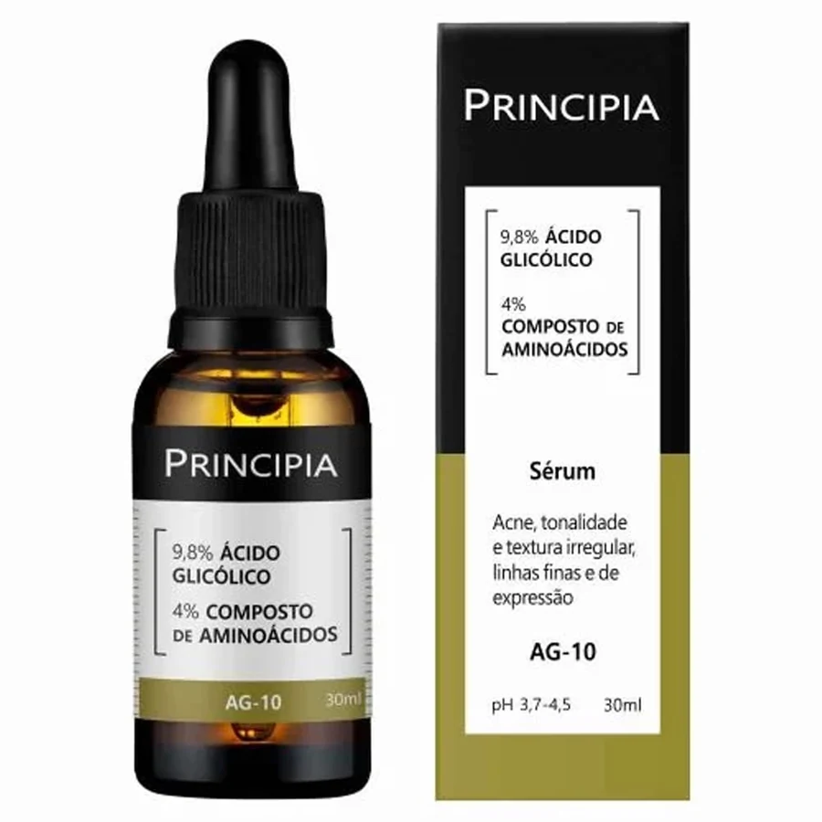 Sérum Facial Principia Ácido Glicólico + Aminoácidos Principia AG-10 30ml