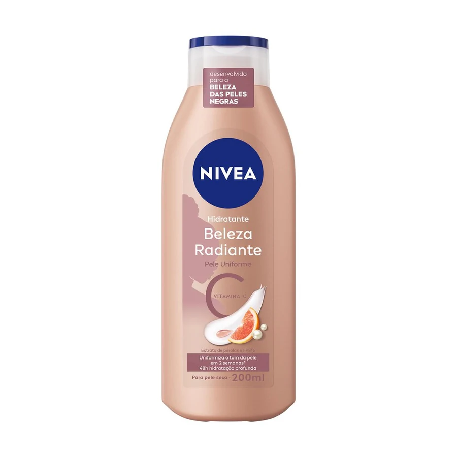 Creme Hidratante Corporal Nivea Beleza Radiante Pele Uniforme 200ml