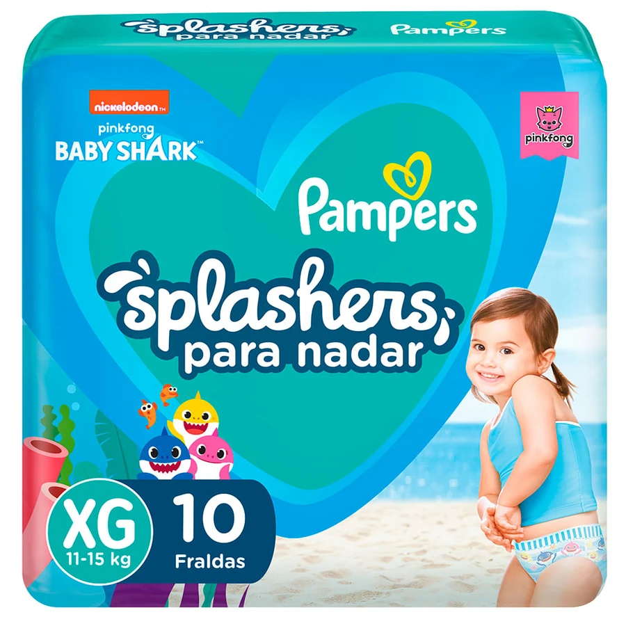 Fralda Pampers Splashers XG com 10 unidades