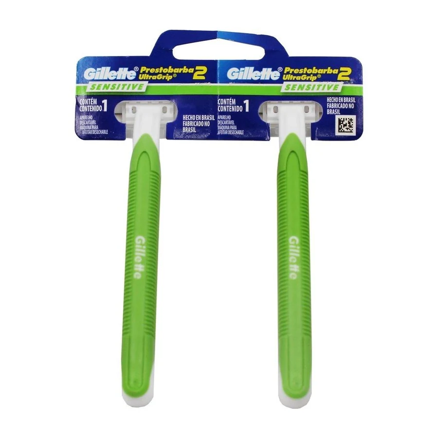 Aparelho Prestobarba Sensitive Ultragrip Gillette 2 com 1 Unidade