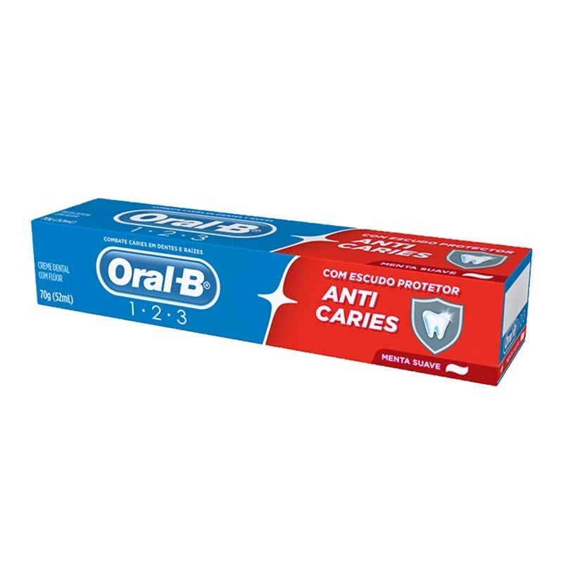 Creme Dental Oral-B 123 Menta Suave 70g