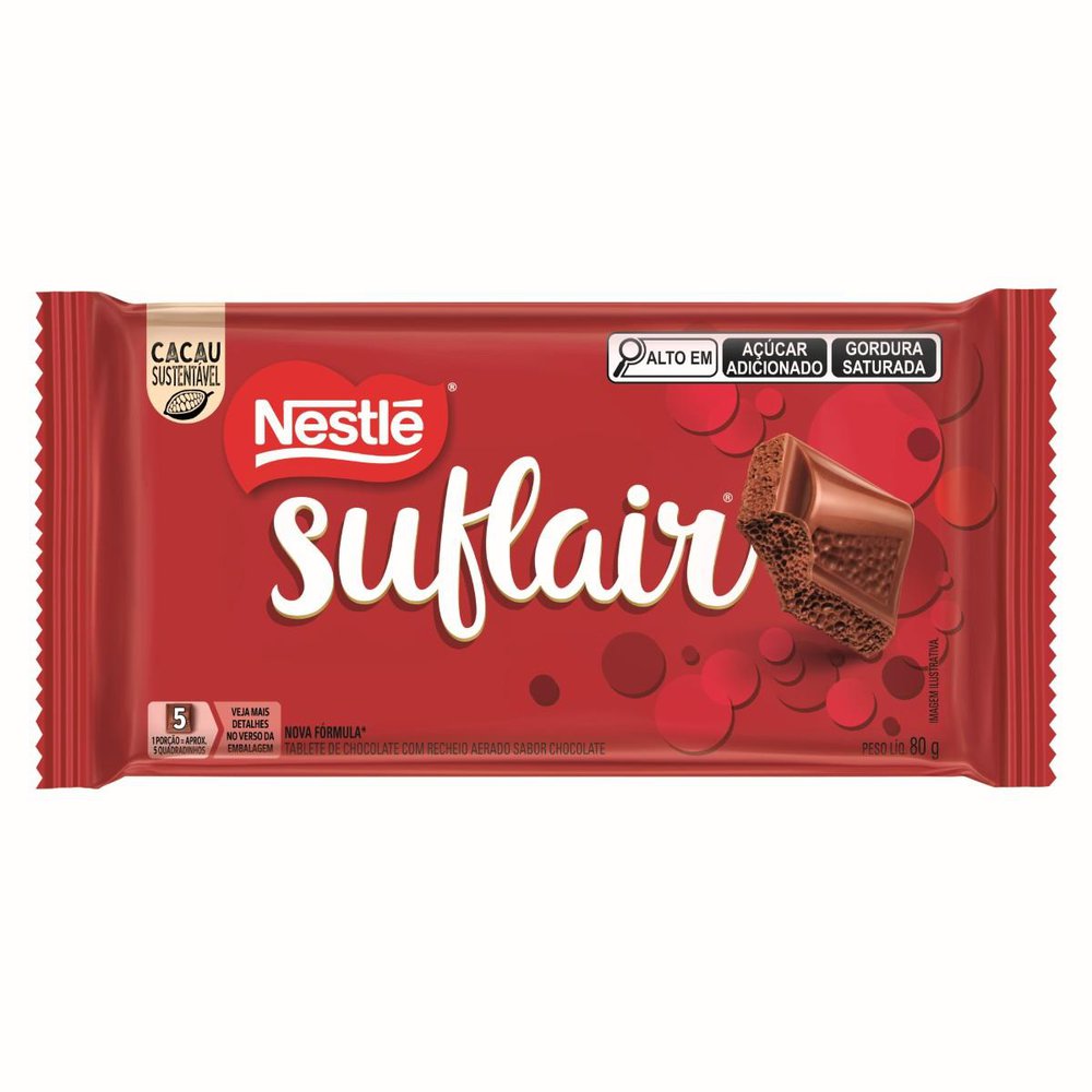 Chocolate Nestlé Suflair Ao Leite 80g