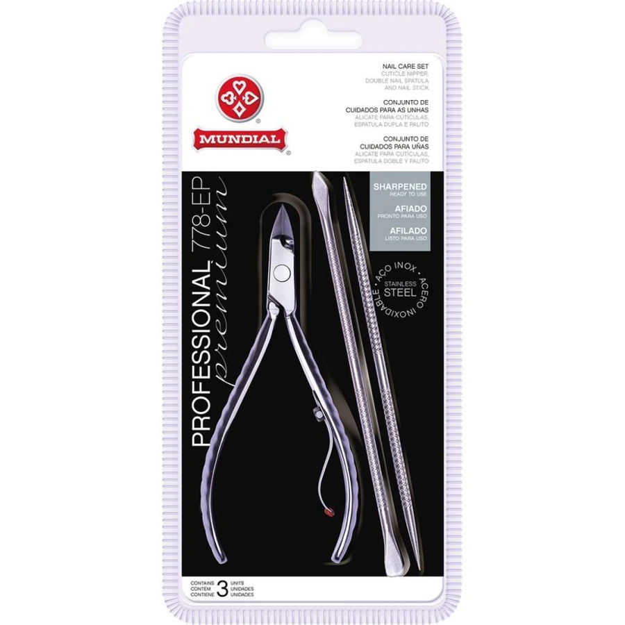 Alicate Cutic Mundial Espara Dupla/palito Profissional Premium Inox 77