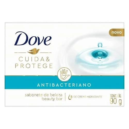 Sabonete Em Barra Dove Cuida e Protege Antibacteriano 90g