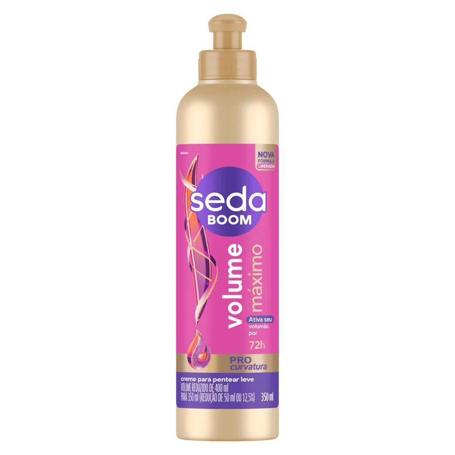 Creme Para Pentear Seda Boom Pro Curvatura Volume Máximo 350ml