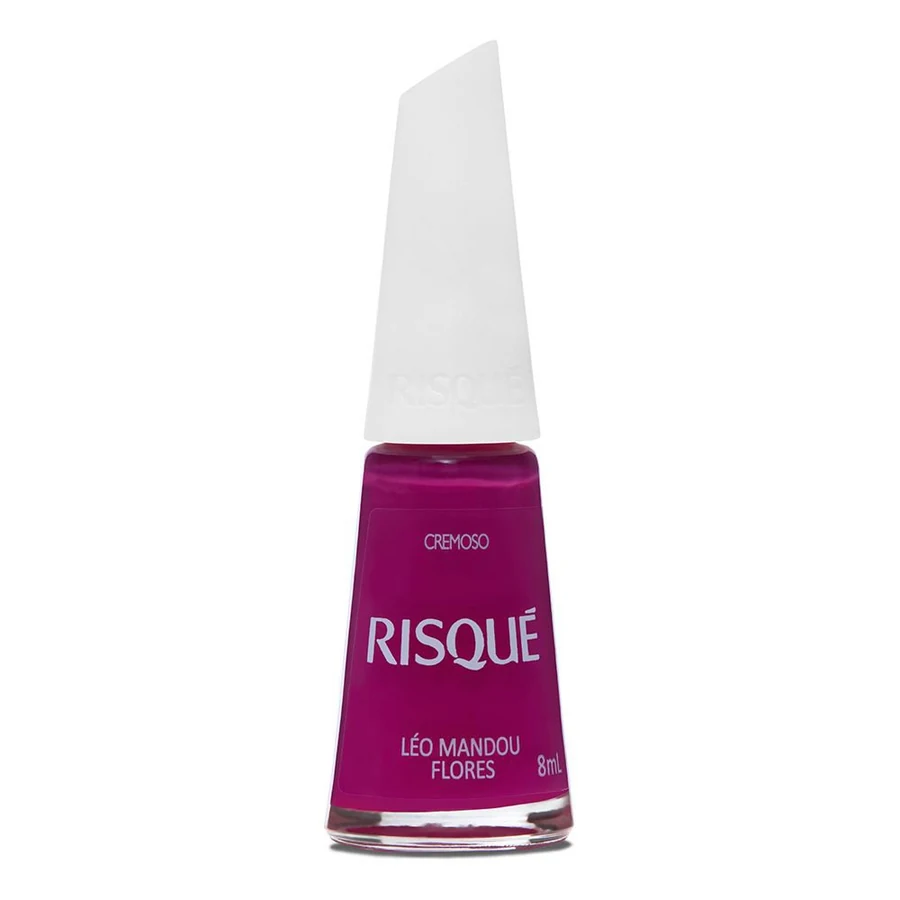 Esmalte Risqué Rosa Cremoso Léo Mandou Flores 8ml
