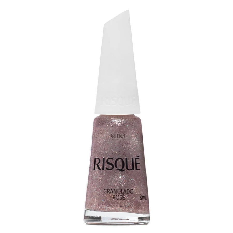 Esmalte Risque Efeito Glitter Granulado Rosé 8ml