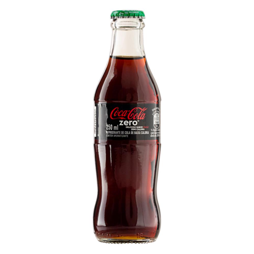 Coca-Cola Líquido Garrafa Vidro Refrigerante Zero 250ml