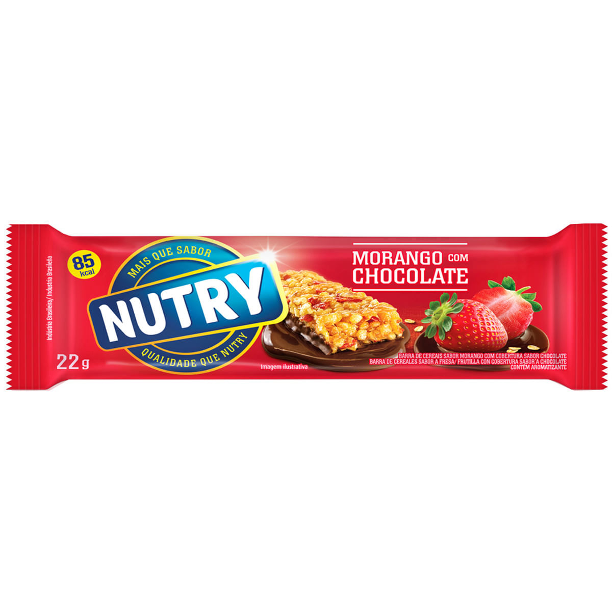Barra de Cereal Sabor Morango com Chocolate Nutry 22g