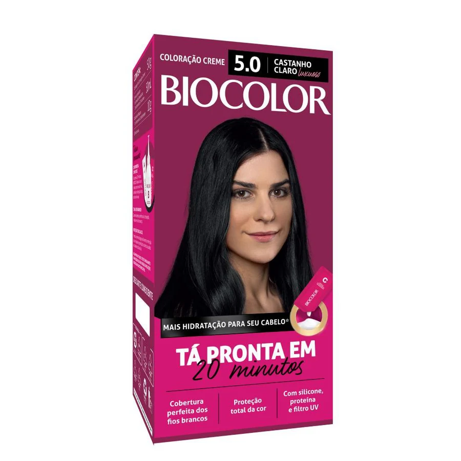 Mini Kit Tintura Creme Biocolor Castanho Claro 5.0