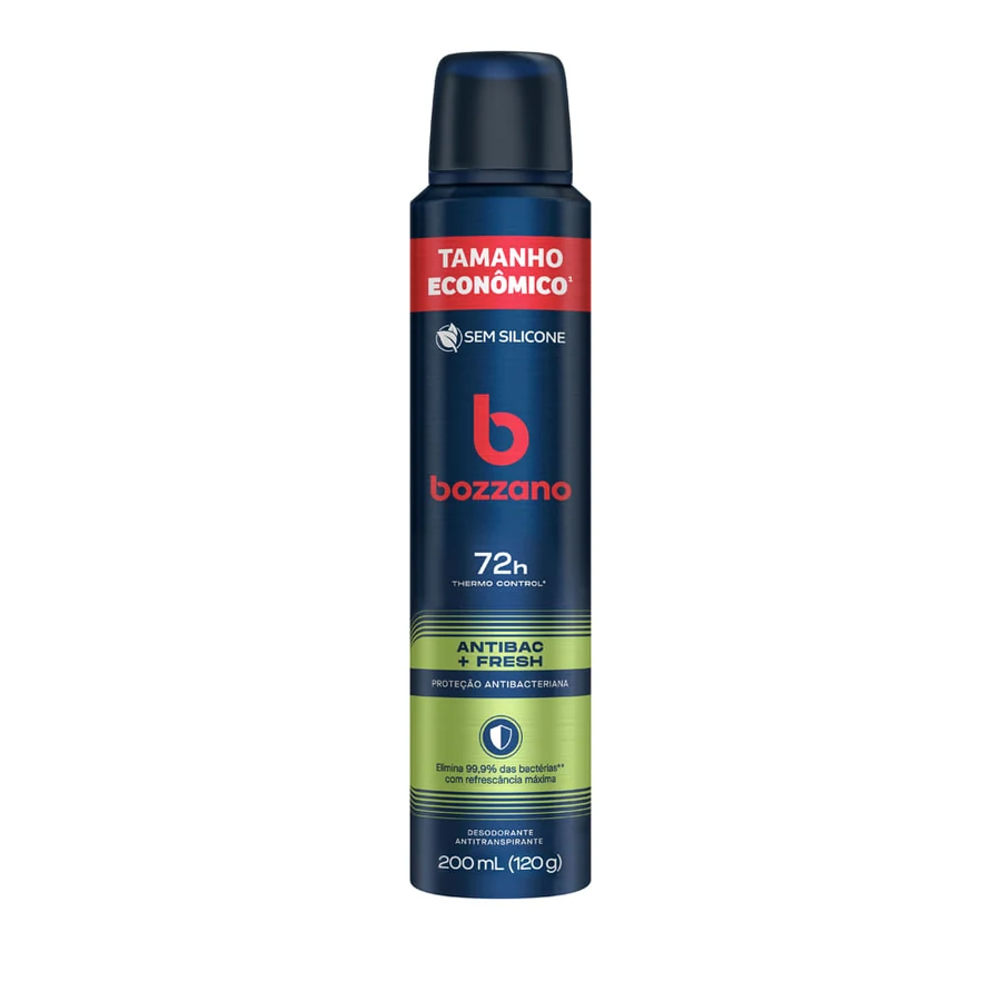 Desodorante Aerossol Masculino Bozzano Antibac + Fresh 200ml