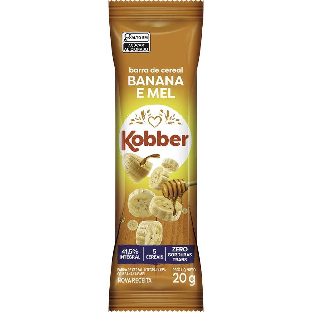 Barra de Cereais Kobber Banana e Mel 20g