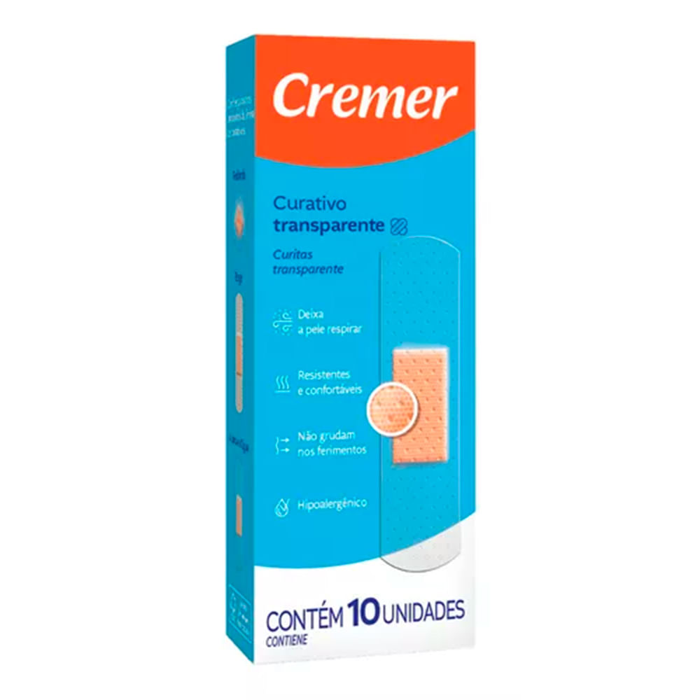 Curativo Cremer Transparente Com 10 Unidades