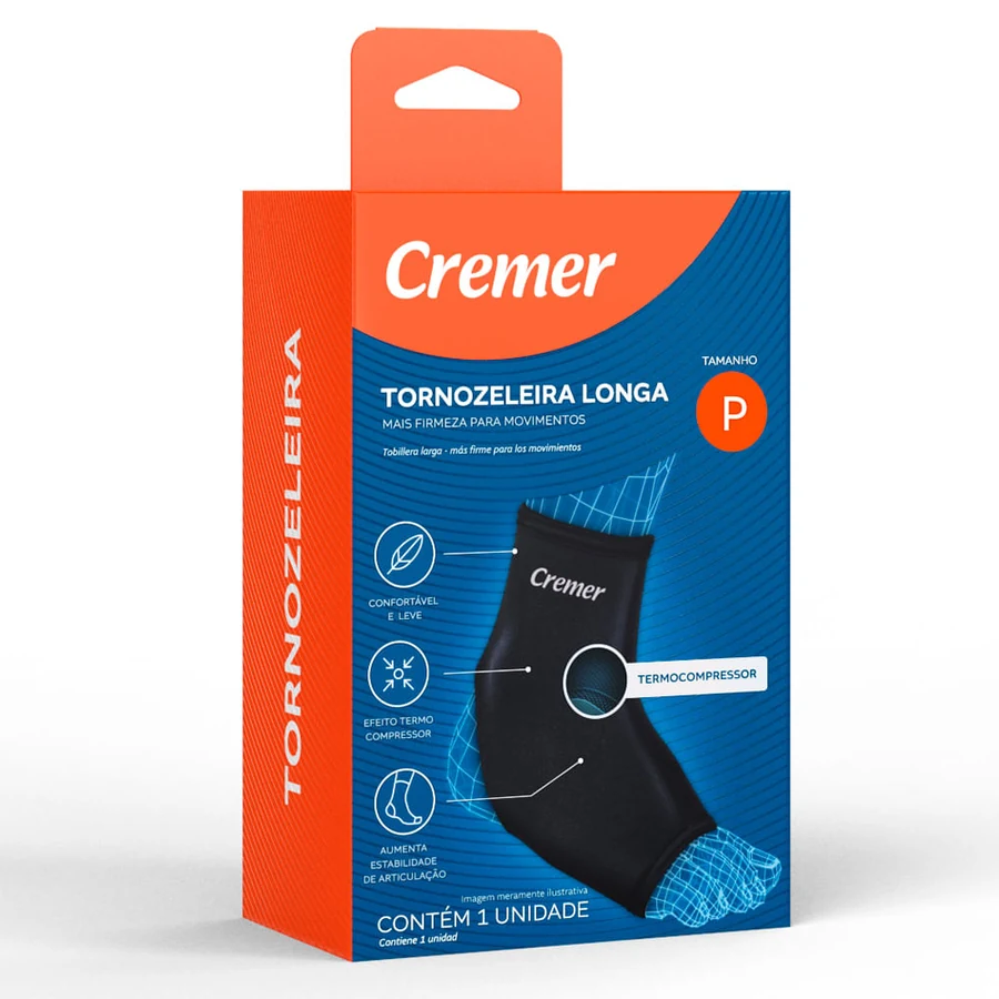 Tornozeleira Longa P Neoprene Preta - Cremer