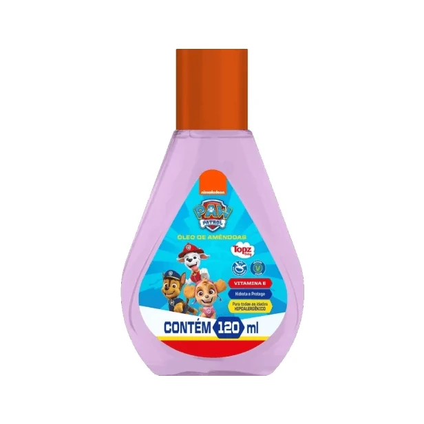 Óleo Corporal Topz Infantil Patrulha Canina Amêndoas 120ml