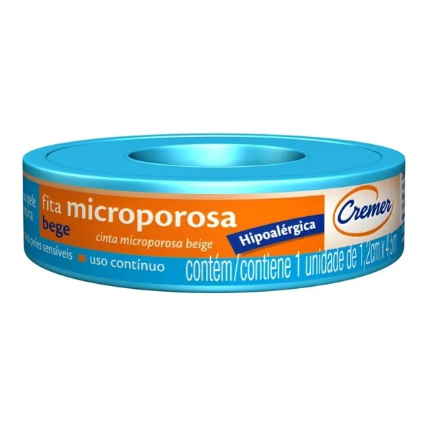 Fita Microporosa Cremer 1,2cm X 4,5m com 1 Unidade