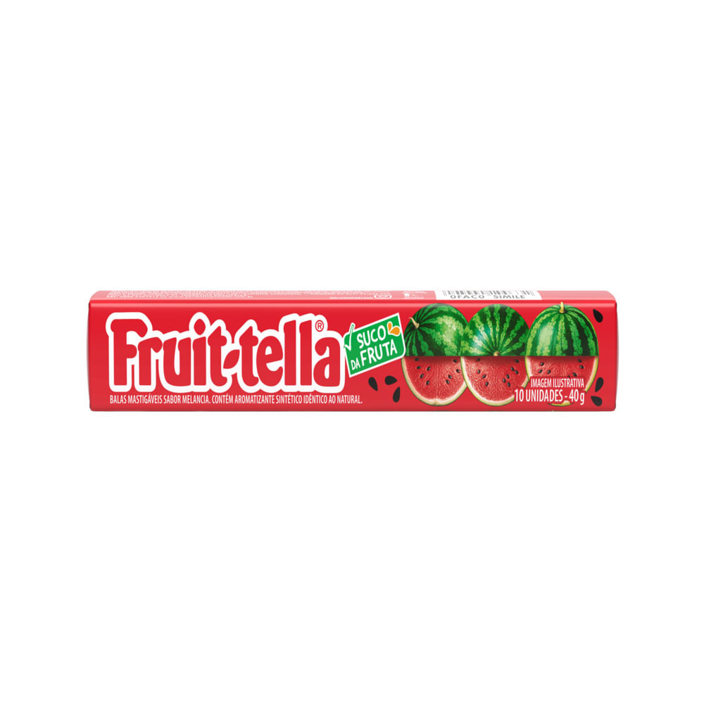 Bala Mastigável Fruit-tella sabor Melancia 40g