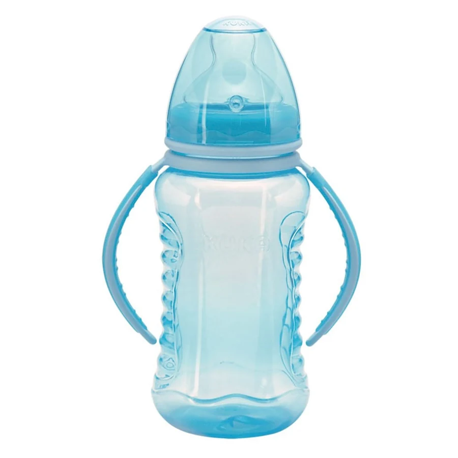 Mamadeira Kuka Aquarela Big Orto N°2 Com Alça Azul 330ml