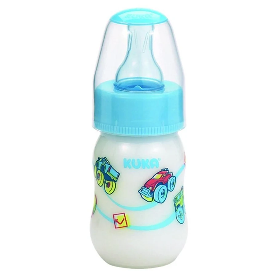 Mamadeira Kuka Natural Color Silicone Azul 70ml