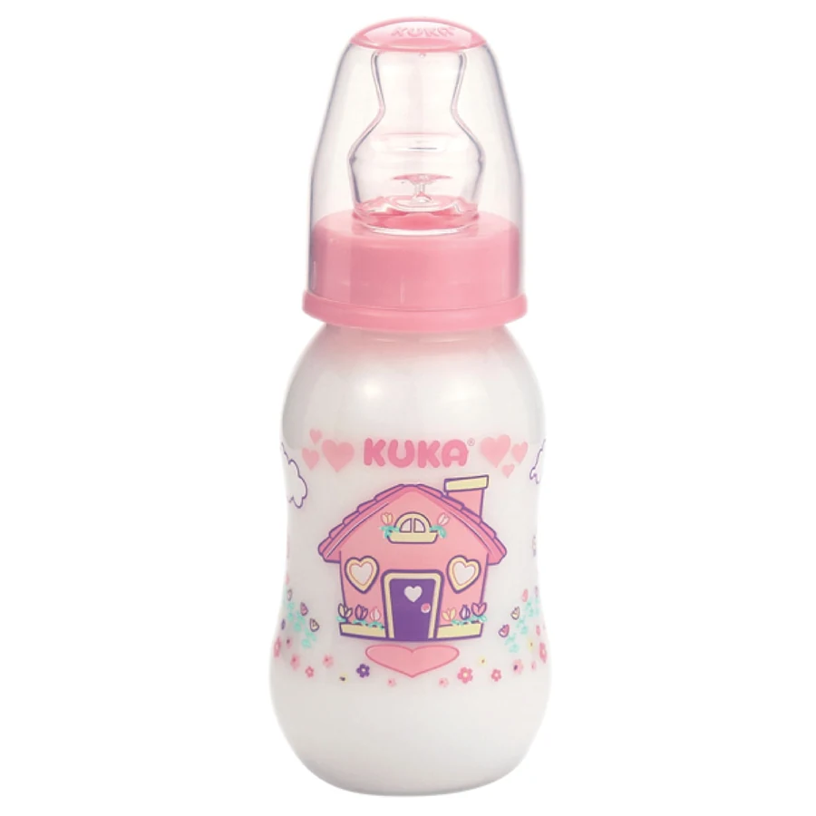 Mamadeira Natural Color Orto Cor Rosa Kuka 160ml