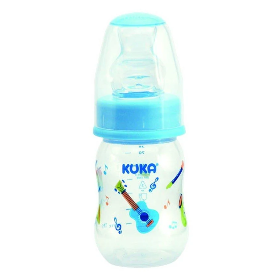 Mamadeira Kuka Nº1 Natural Color Ortodôntico Azul 70ml