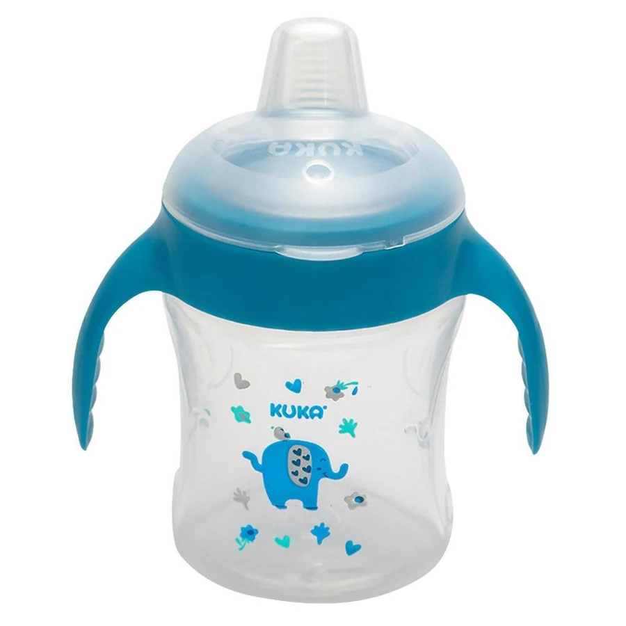 Caneca de Treinamento Decorada Cor Azul Kuka Capacidade 200ml