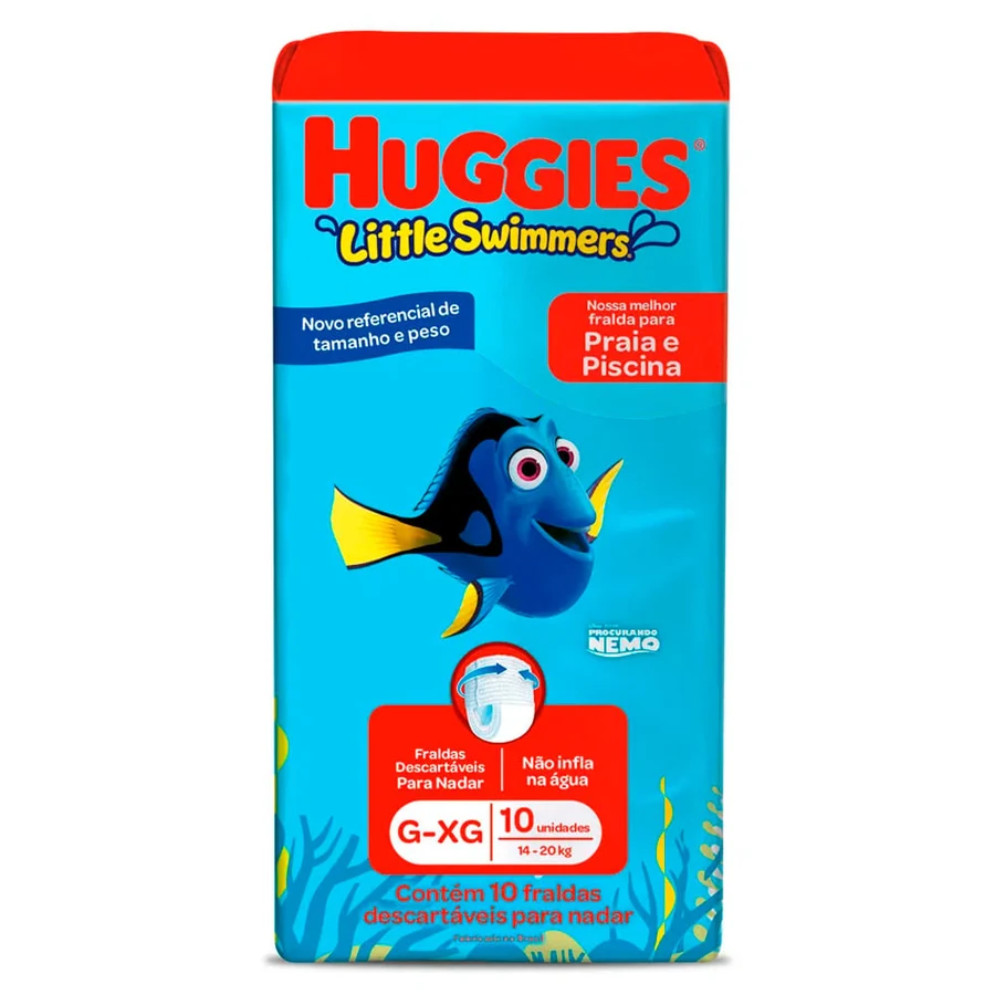 Fralda Huggies Little Swimmers Nova G/XG com 10 unidades