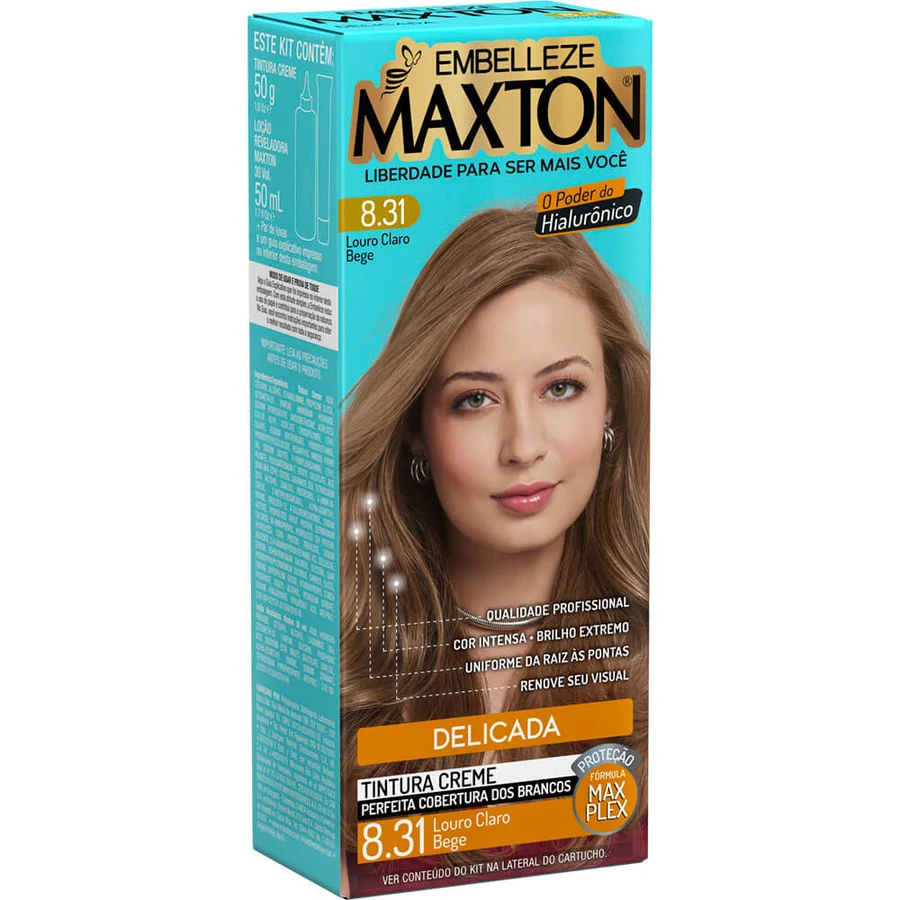 Tintura Maxton+ox 8.31 Louro Claro Bege