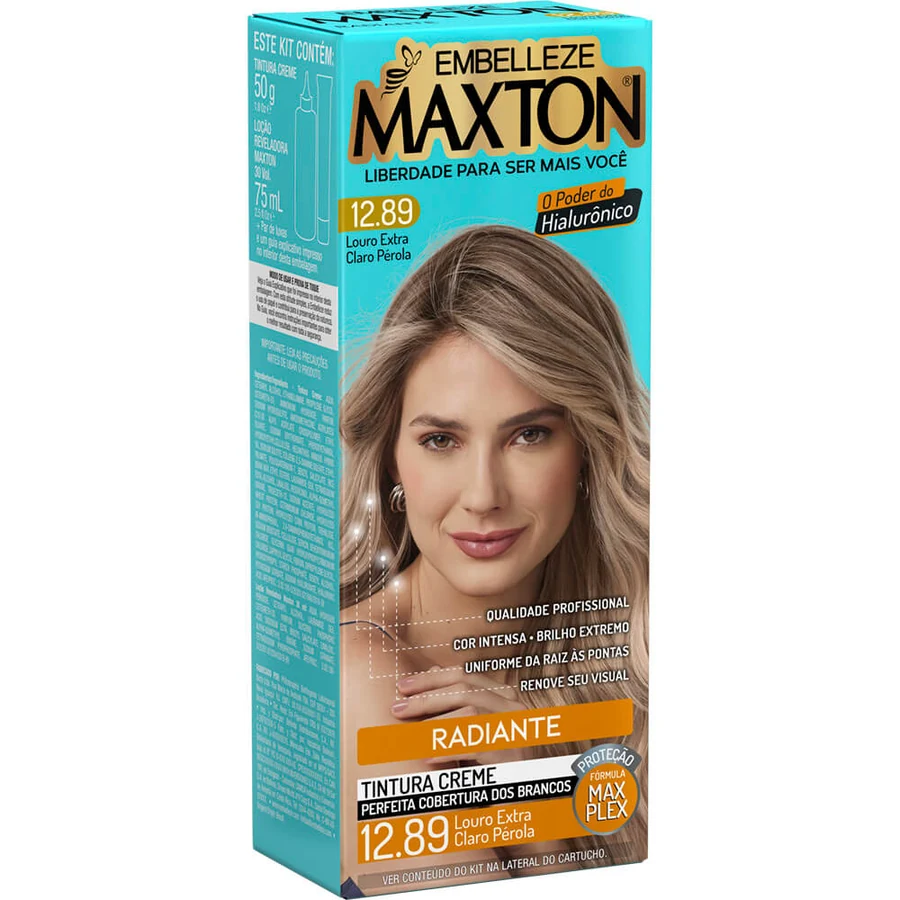 Tintura Maxton+ox 12.89 Louro Extra Claro Perola (7896013506324