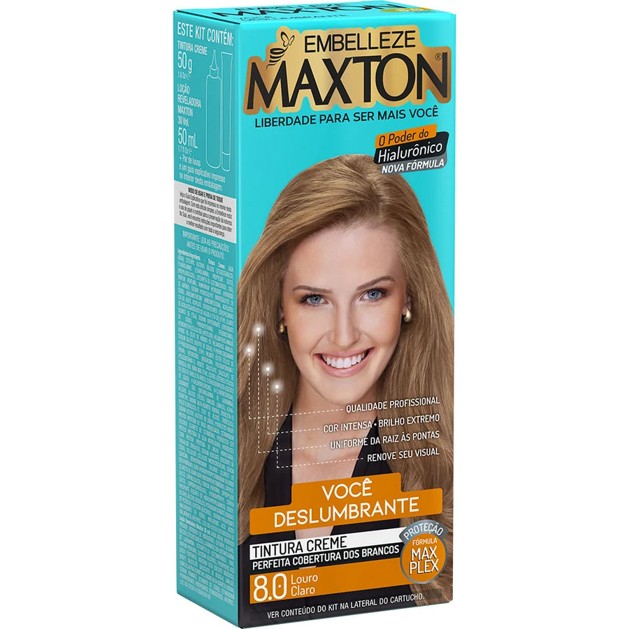 Tintura Maxton+ox 8.0 Louro Claro