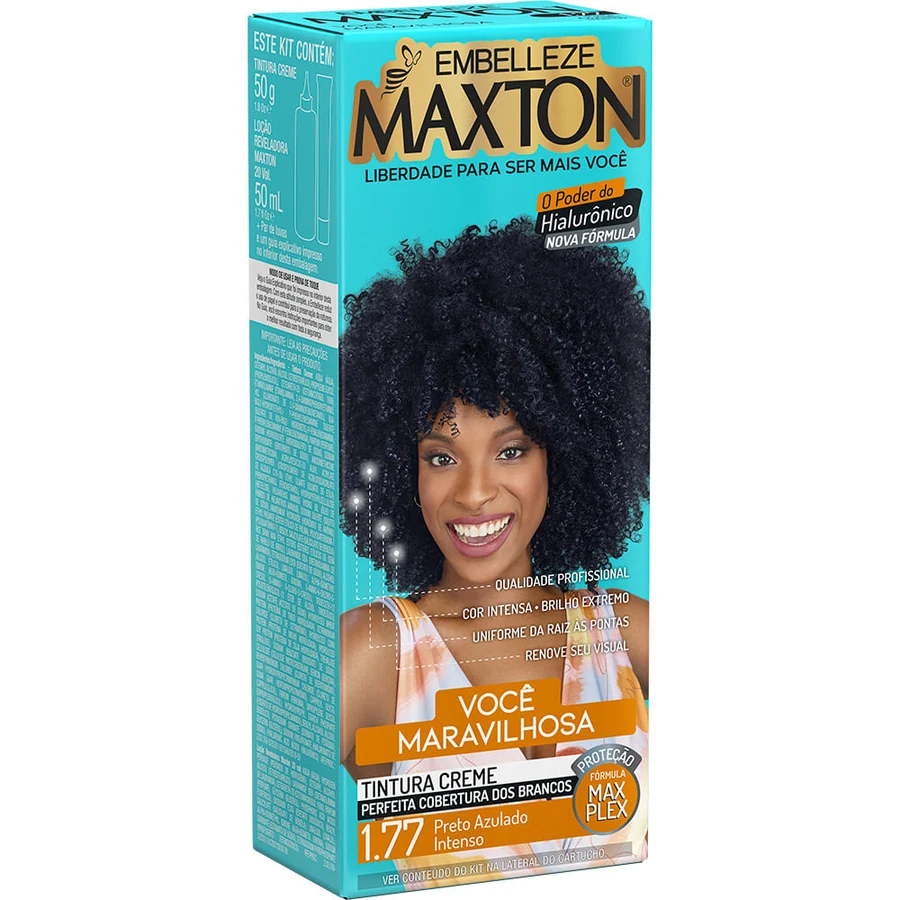 Tintura Maxton+ox 1.77 Preto Azulado Intenso