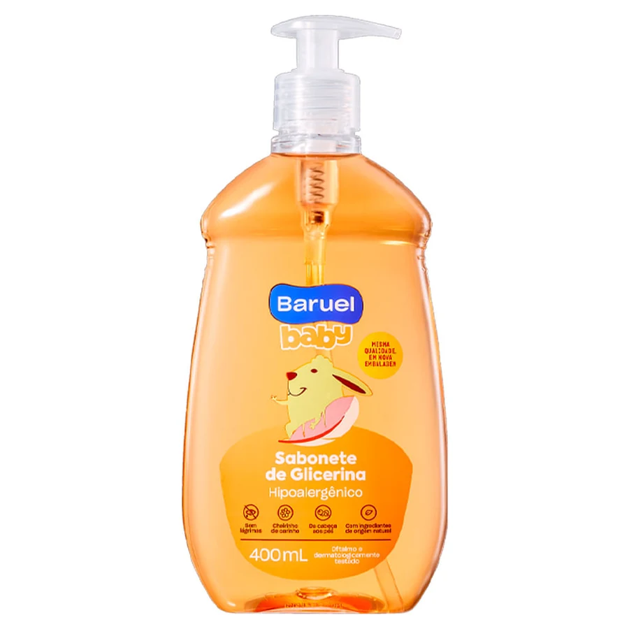 Sabonete Liquido Infantil Baruel Baby Com Glicerina 400ml