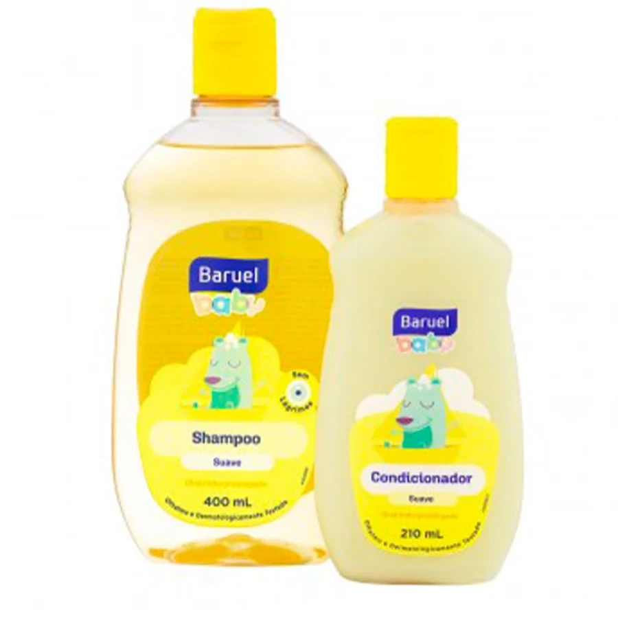 Kit Shampoo 400ml+Cond 210ml Infantil Baruel Baby Suave