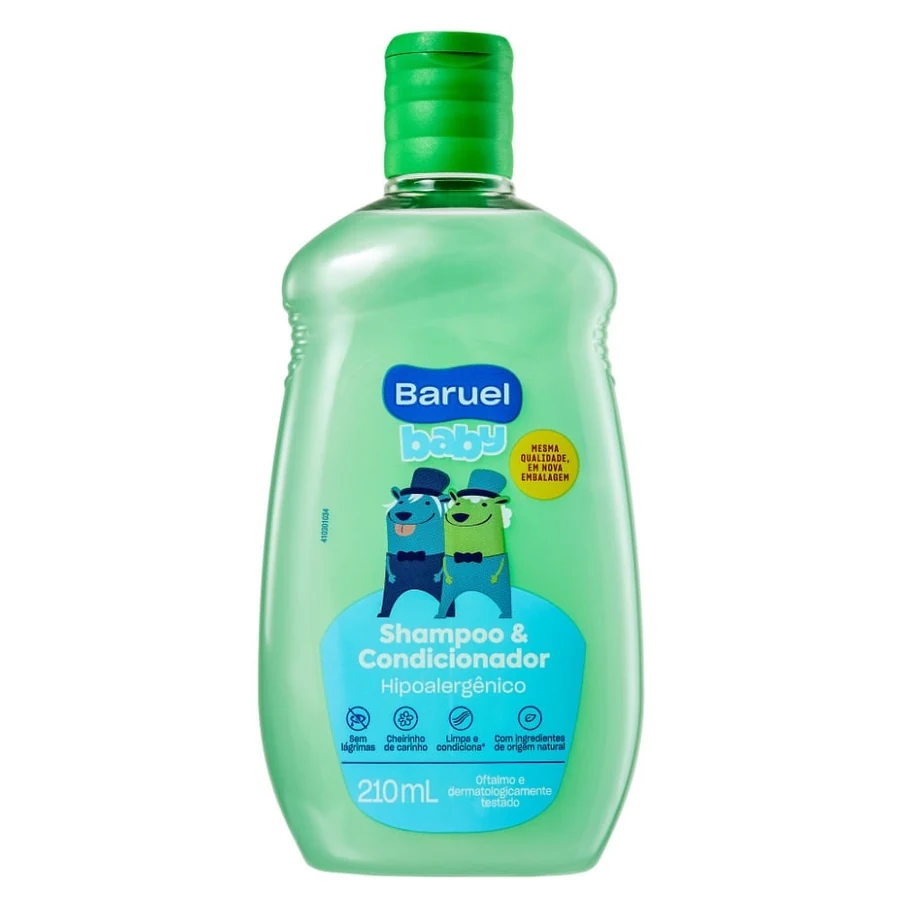 Shampoo e Condicionador Infantil Baruel Baby 2 em 1 - 210ml