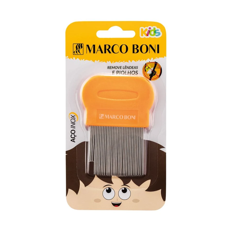 Pente Fino Remove Lêndeas e Piolhos Marco Boni Aço Inox