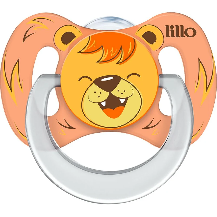 Chupeta Lillo Funny Animais Tamanho 2 Silicone Anatômico Leão com 1 Unidade