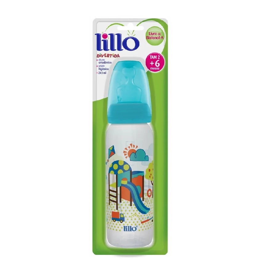 Lillo Mamadeira Divertida Tamanho 2 Azul 240ml Cod614121