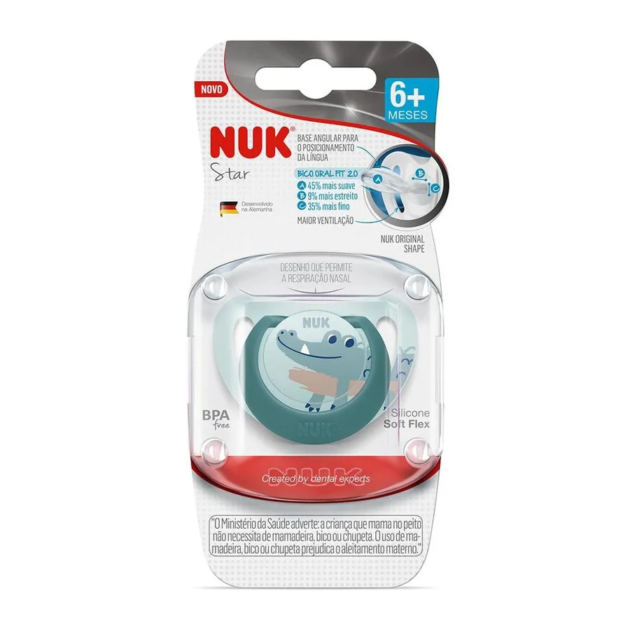 Chupeta Star 6+ Meses Boy NUK com 1 Unidade