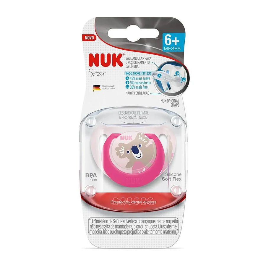 Chupeta Star 6+ Meses Girl NUK com 1 Unidade