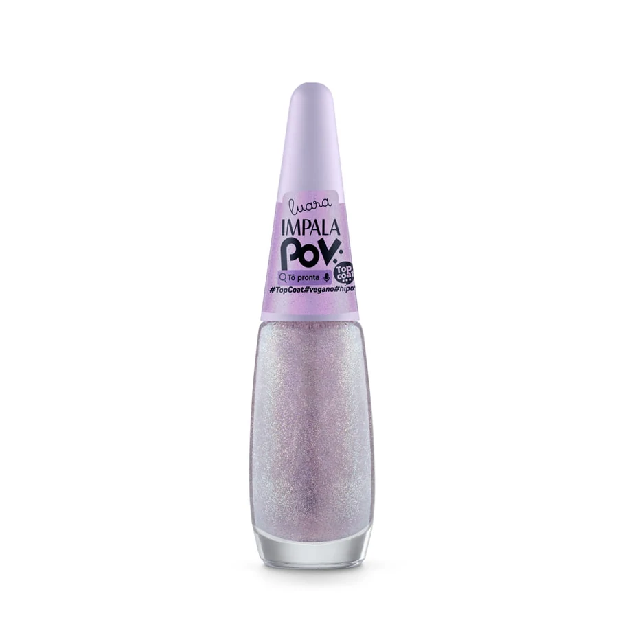 Impala Esmalte Pov Top Coat Glitter 7,5ml To Pronta