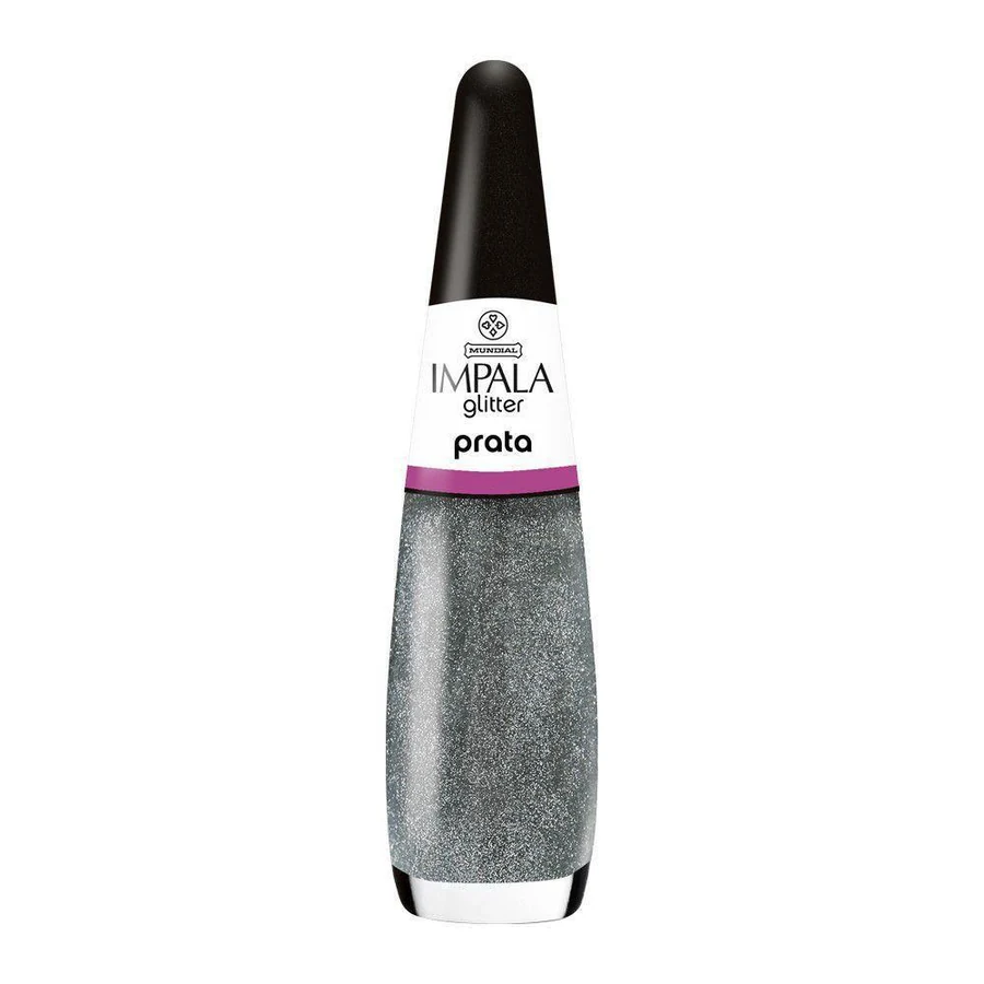 Esmalte Impala Glitter Prata 7,5ml