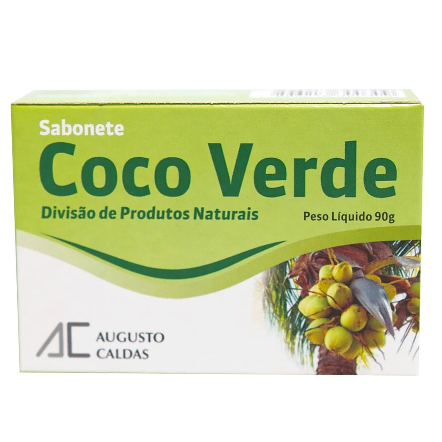 Sabonete em Barra Augusto Caldas Coco Cor Verde 90g