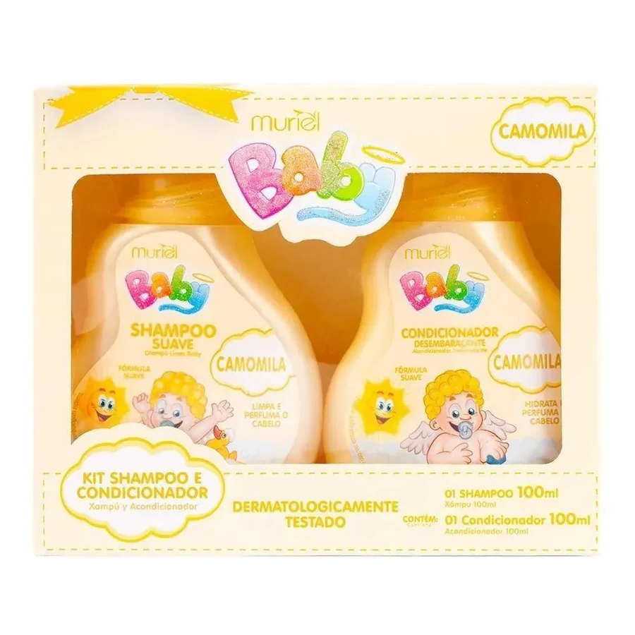 Kit Muriel Baby Camomila com Shampoo 100ml + Condicionador 100ml