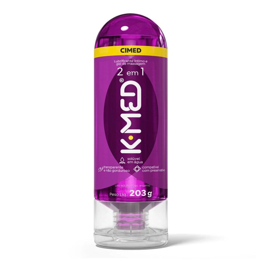 Gel De Massagem E Lubrificante Íntimo K-Med 2 Em 1 - 203g