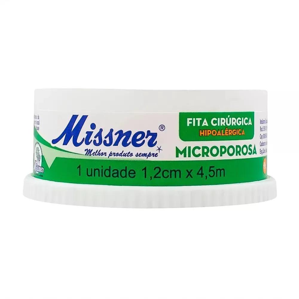 Esparadrapo Microporosa Missner 1,2cm X 4,5m com 1 Unidade