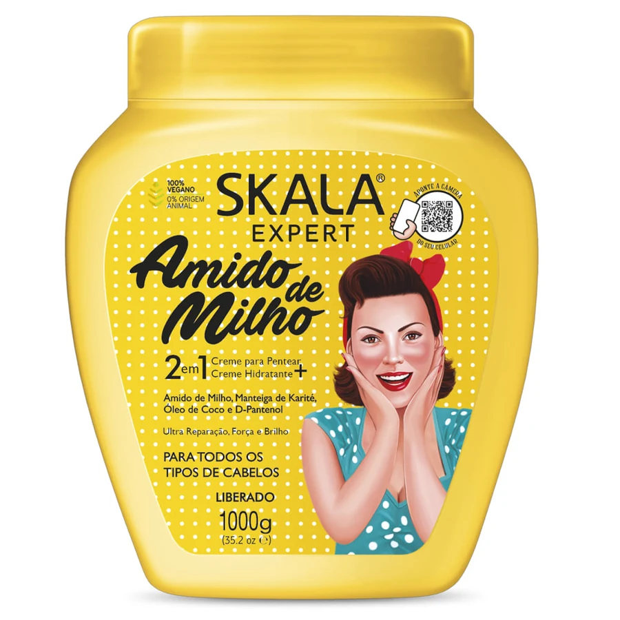 Máscara Capilar De Tratamento Skala Expert Amido De Milho 1kg