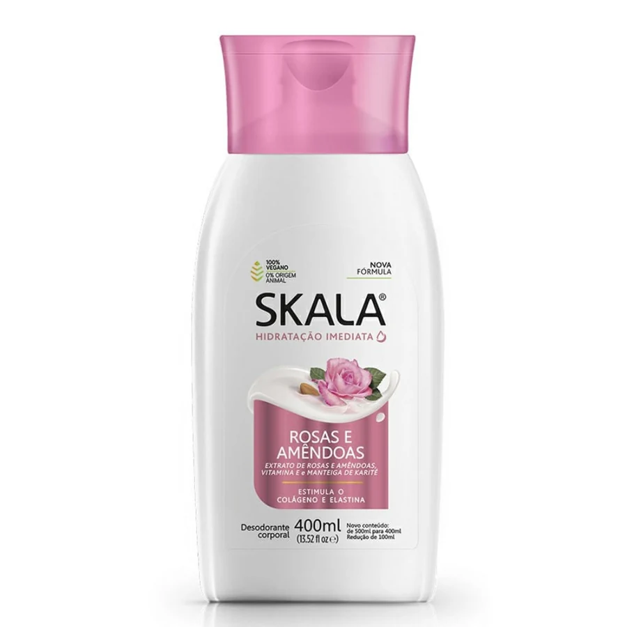 Loção Hidratante Corporal Skala Rosas e Amêndoas 400ml