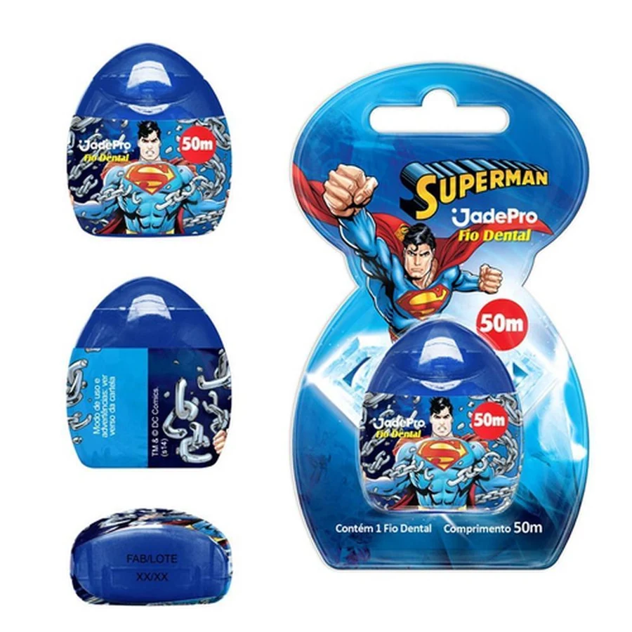 Fio Dental Jadefrog Superman 50m com 1 Unidade