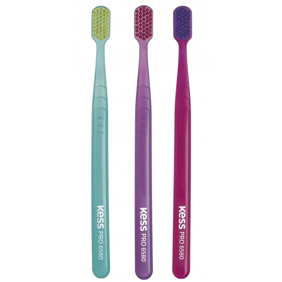 Escova Dental Kess Pro Extra Macia com 3 unidades Unidades
